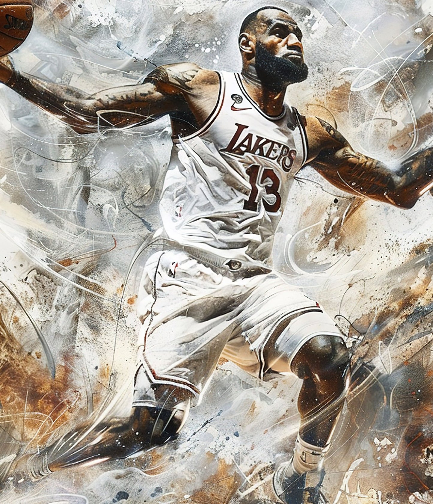 Painting - Alberto Ricardo (XXI) - Lebron James The Christmas Gift, Perfected: A rare, hand-signed limited edition for the true basketball connoisseur — inspired by the greatness of LeBron. When it’s gone, it’s gone.