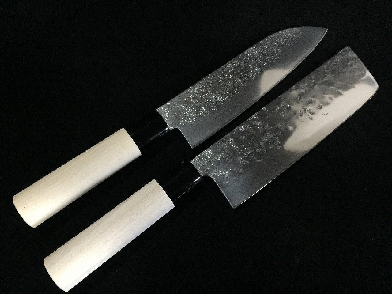 MASAMUNE Knife Set (2 pcs) – Santoku 三徳 & Nakiri 菜切 | Seki City Japan | Wood Handle & Steel | Gift Box