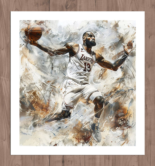 Painting - Alberto Ricardo (XXI) - Lebron James The Christmas Gift, Perfected: A rare, hand-signed limited edition for the true basketball connoisseur — inspired by the greatness of LeBron. When it’s gone, it’s gone.